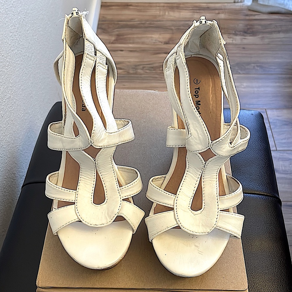 Cute High Heel Wedges—Size 9
